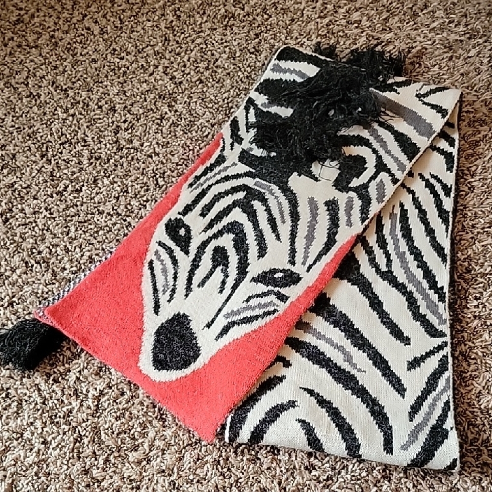 Cooperative Black and Red Patterned Fabric